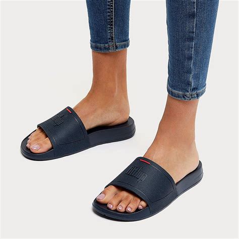 navy blue slides for women.